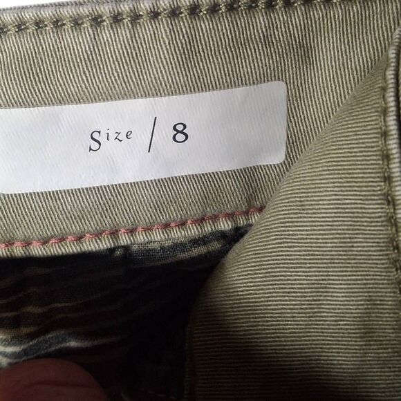 Anthropologie CHINO Wide-Leg Cropped Pants – Size 8 – Sage Green - Picture 8 of 8